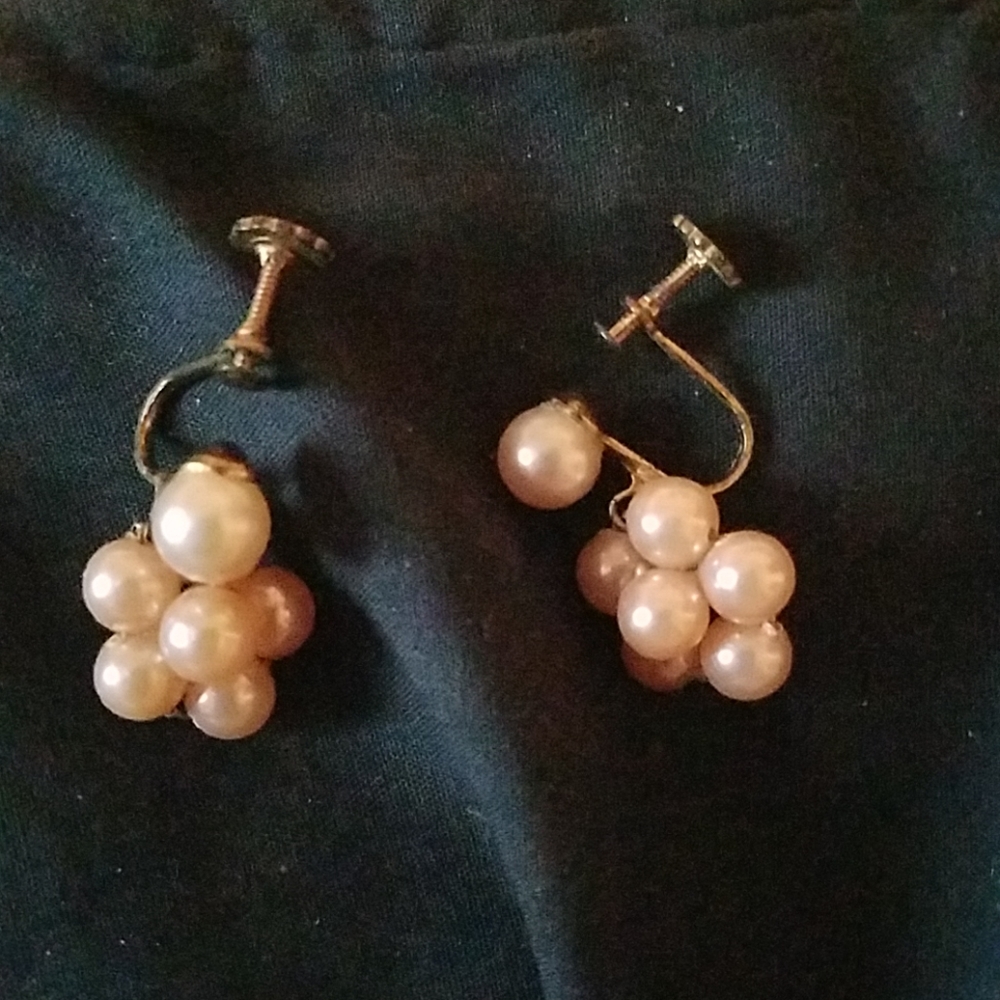 Pink tone clip on dangles